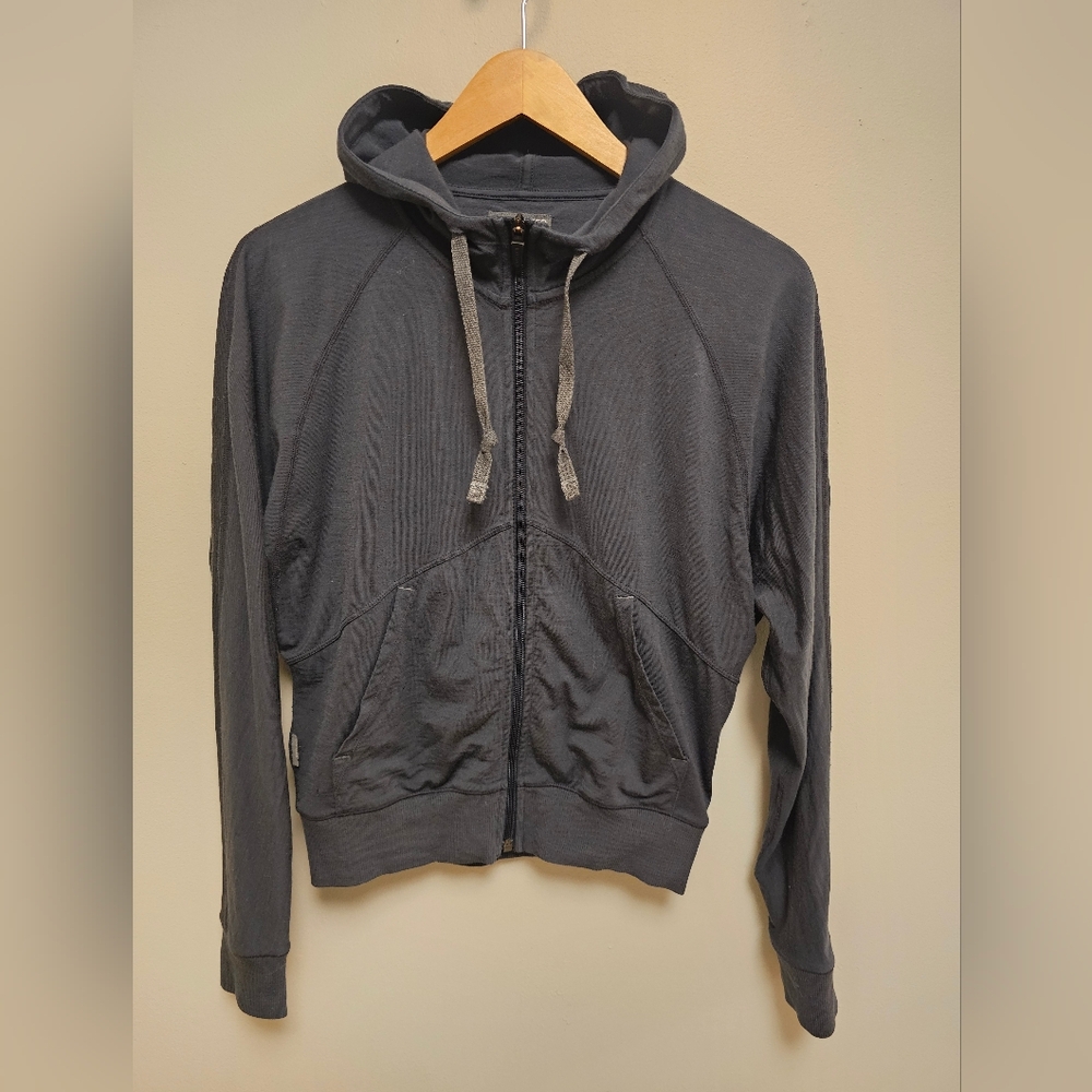 Icebreaker MERINO Woll Gray Zip-Up Hoodie